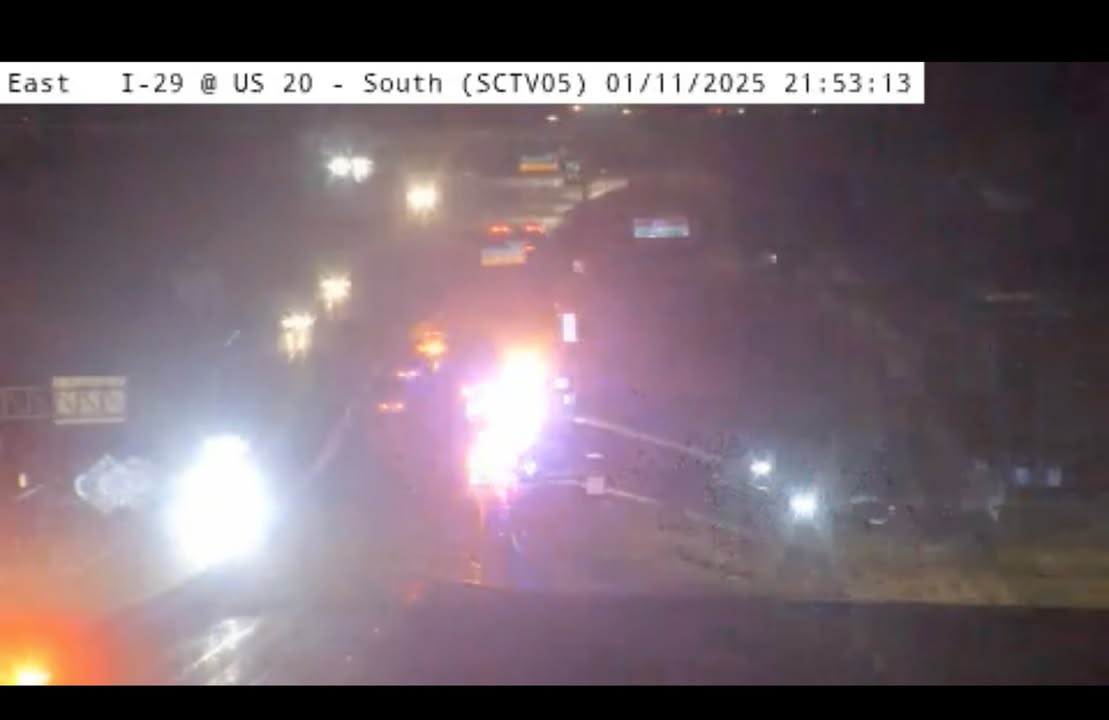 Sioux city Police, Fire, & EMS on scene of a crash on Hwy 20...