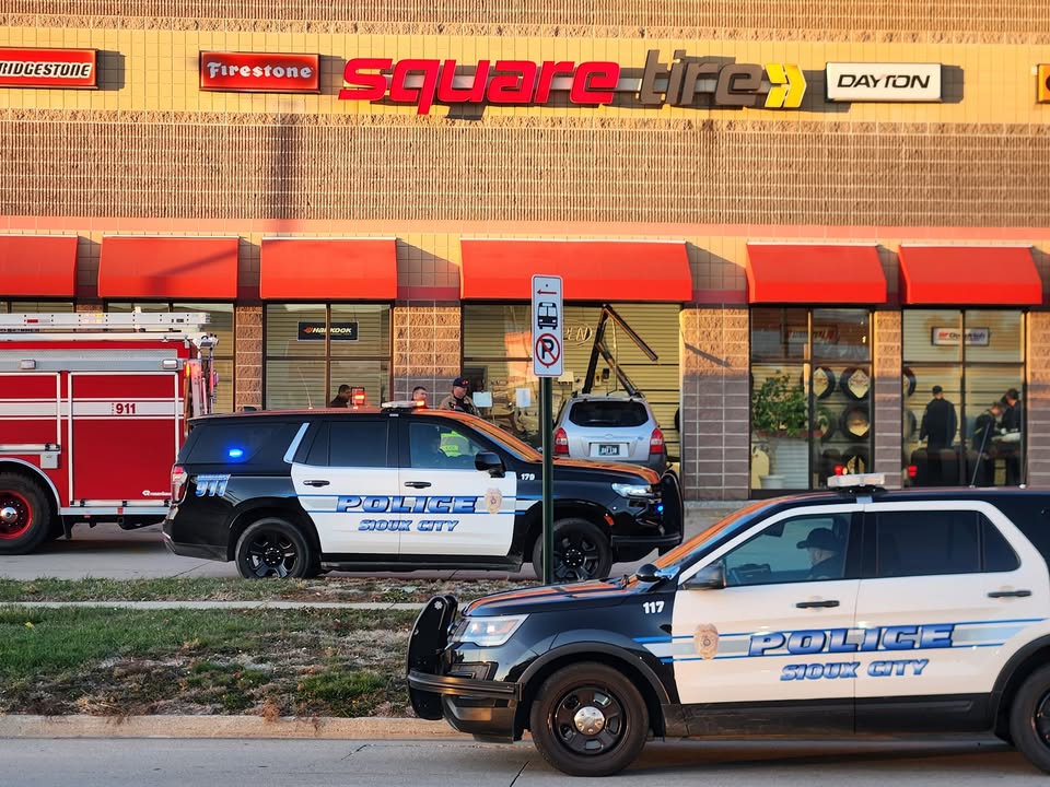 Vehicle into building no serious injuries quite a bit of bui...