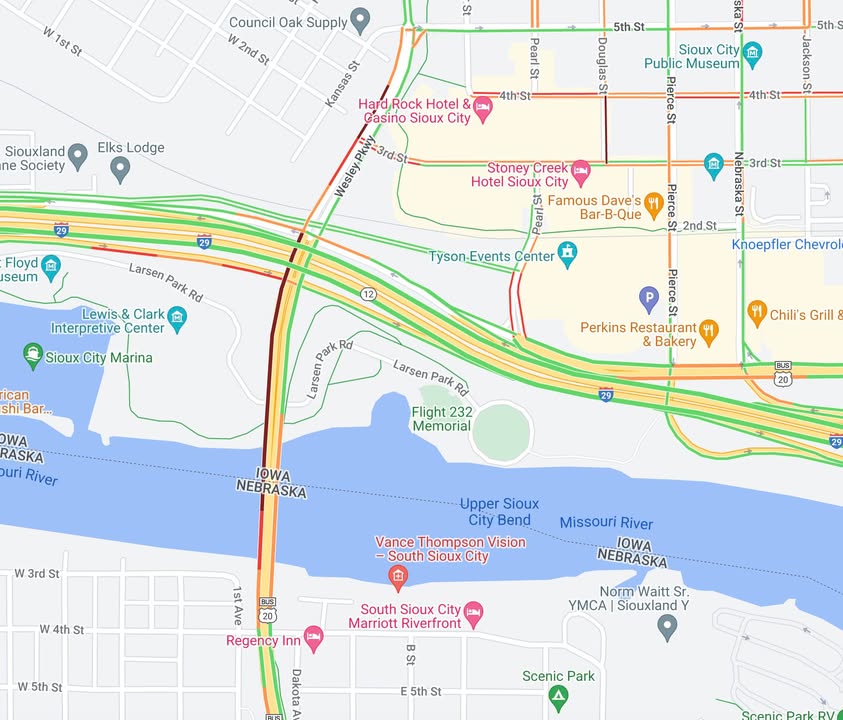 I29 & Wesley Parkway SB into Nebraska two separate crashes. ...