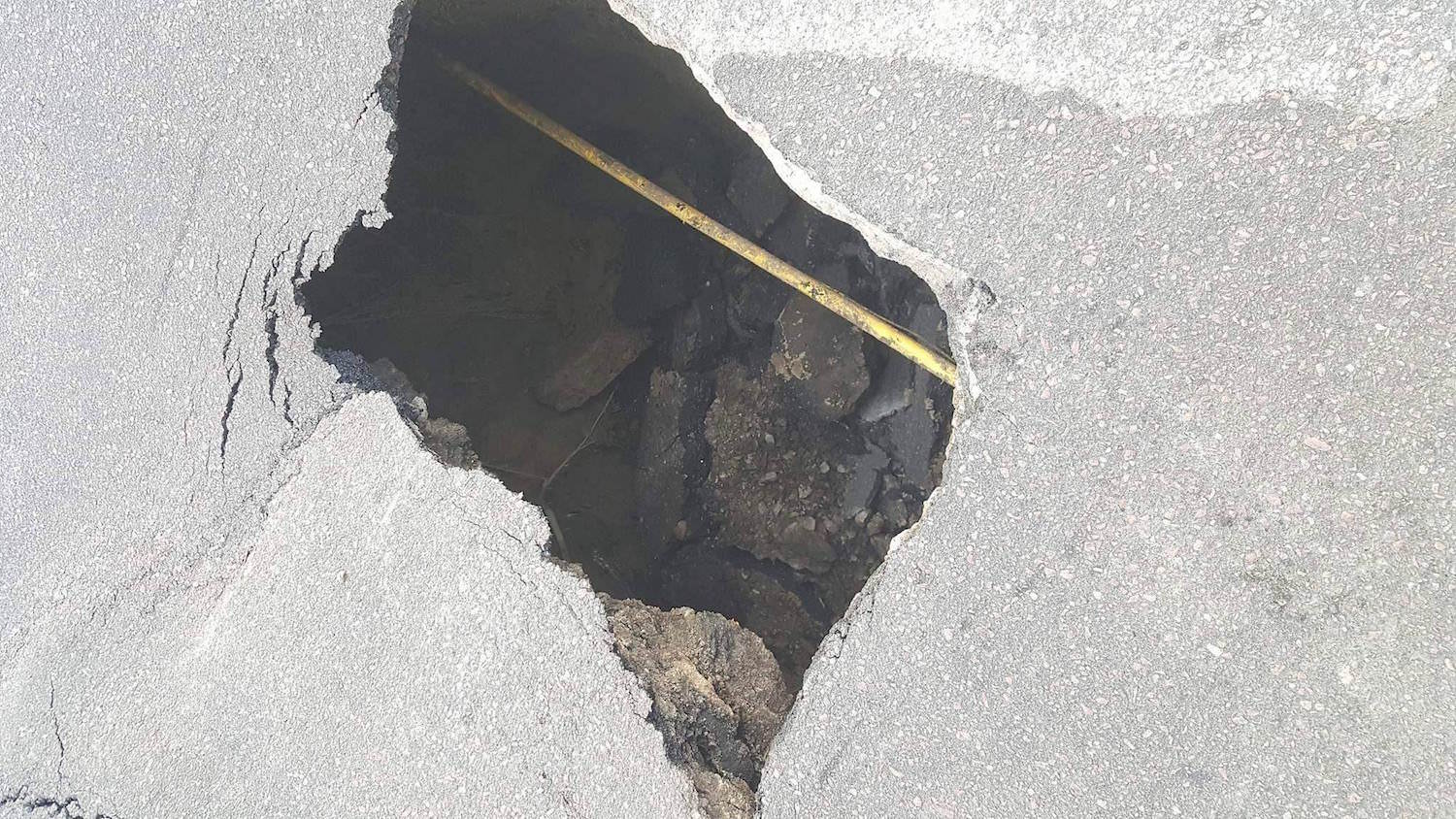 Sink Hole 2500 Block of Nebraska Closed