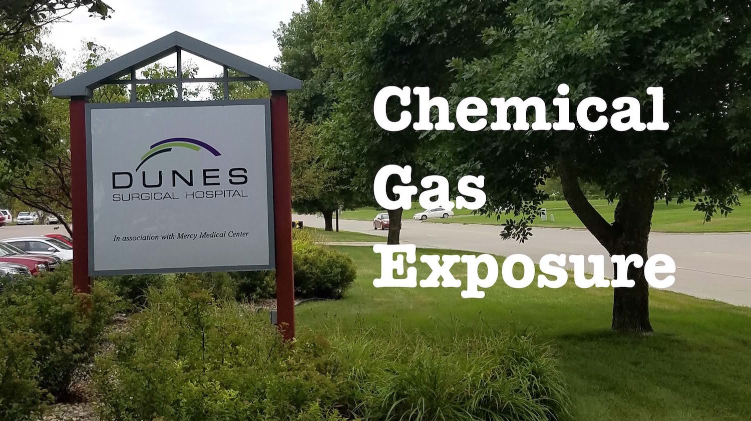 Gas reported from the mixing of chemicals at Dunes Surgical Hospital