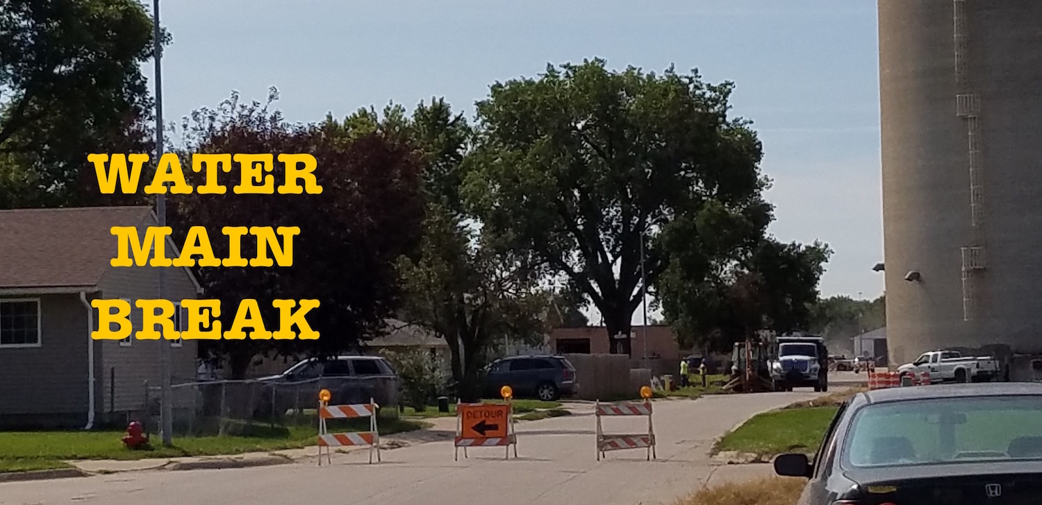 Water Main Break South Sioux City 26th and 4th Ave