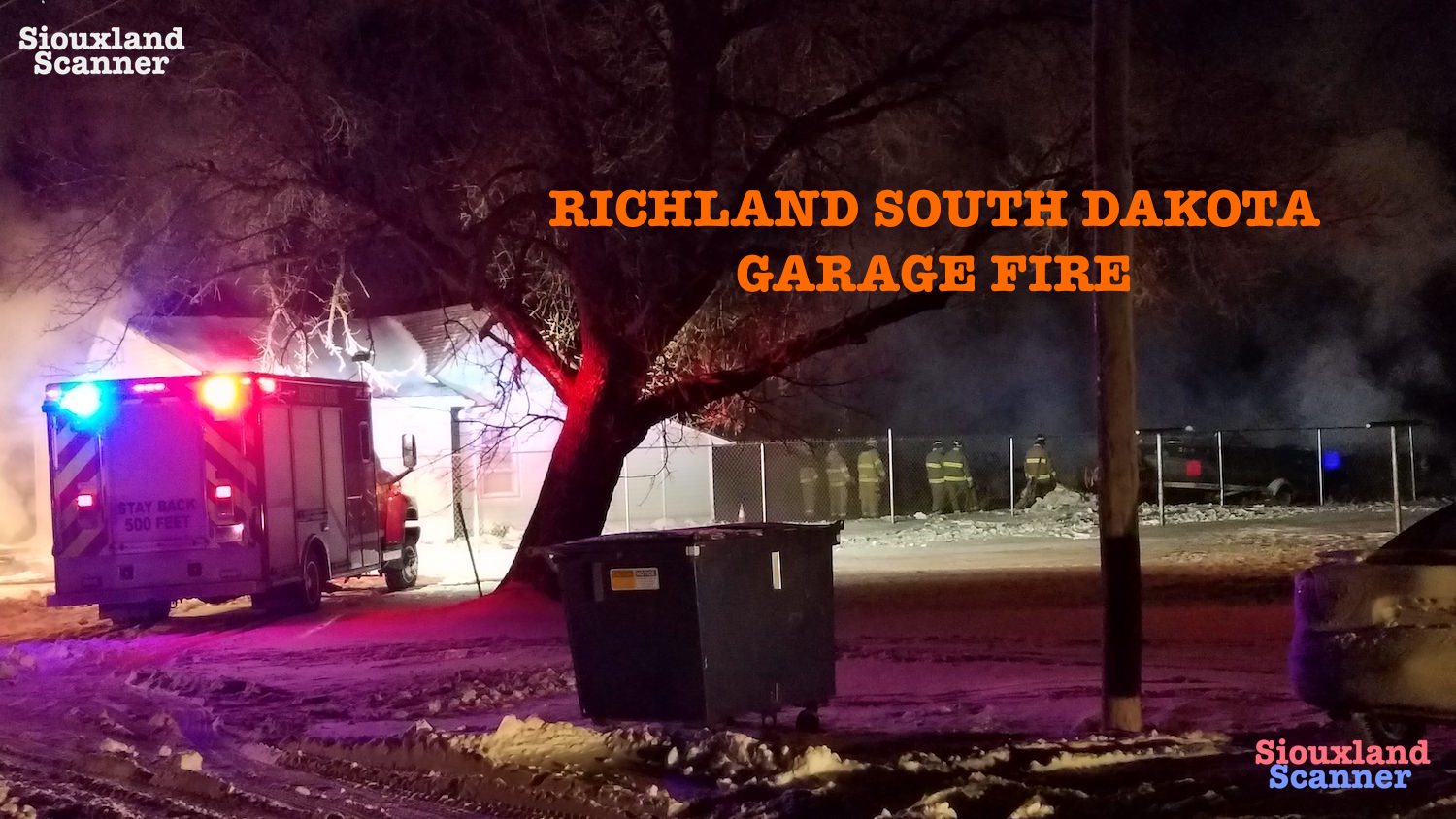 Richland South Dakota Garage Fire