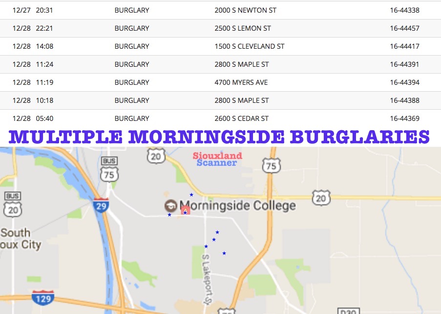 Multiple burglaries in Morningside Neighborhood