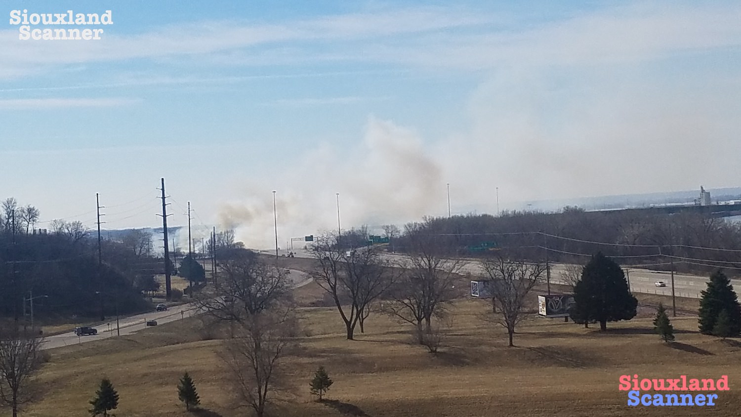 Passing train likely caused Multiple Grass Fires along Interstate 29