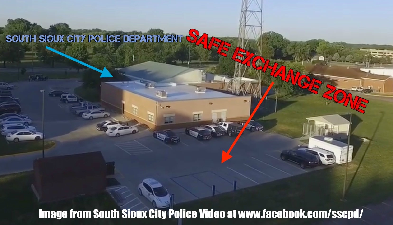 Safe Exchange Zone setup at South Sioux City Police Department