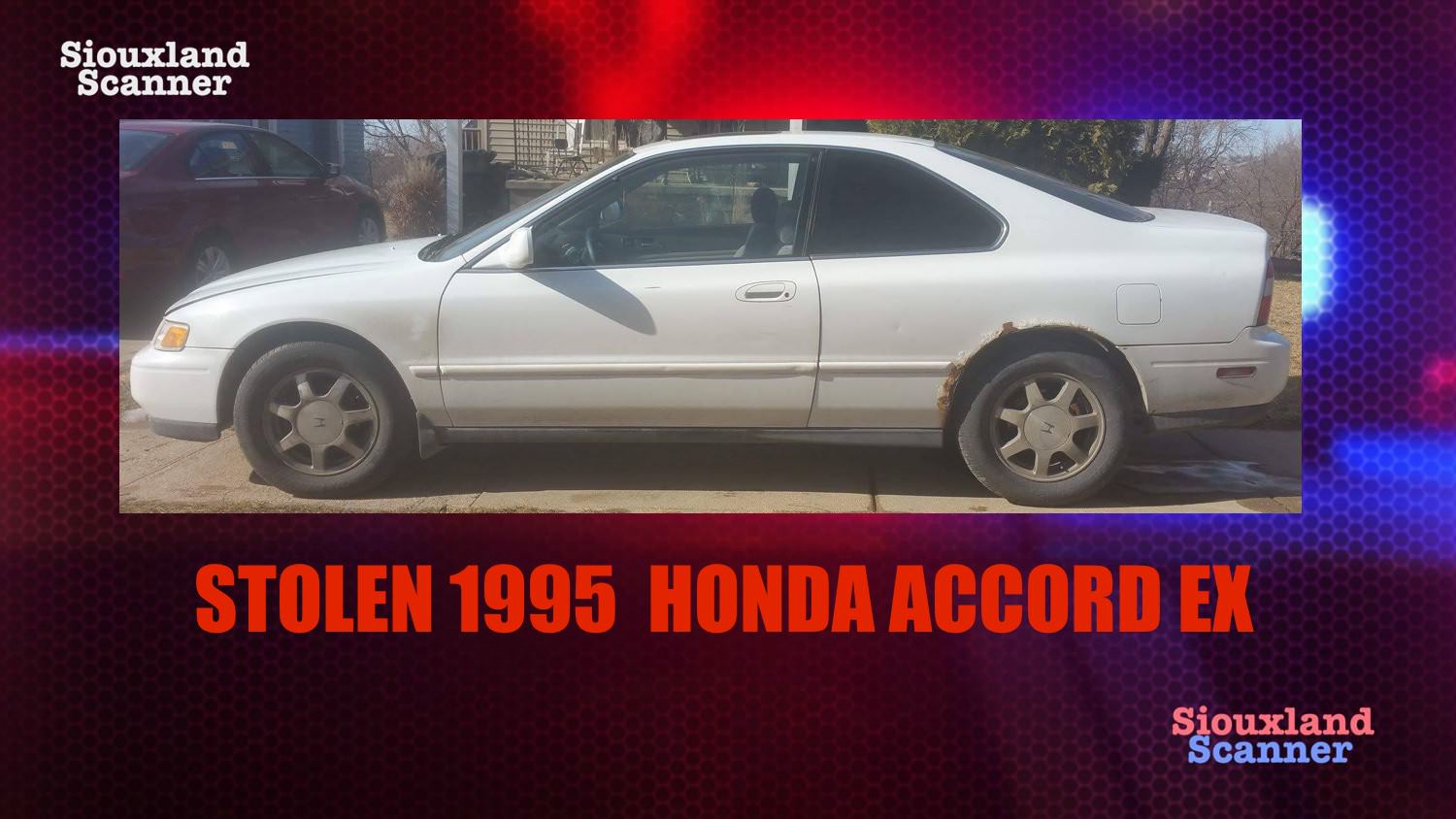 RECOVERED 1995 Honda Accord Ex from Sioux City North Side Thursday