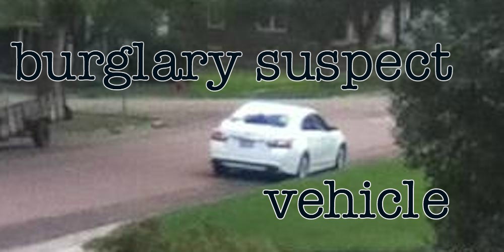 Orange City Police searching for suspect vehicle in Alton Iowa burglary