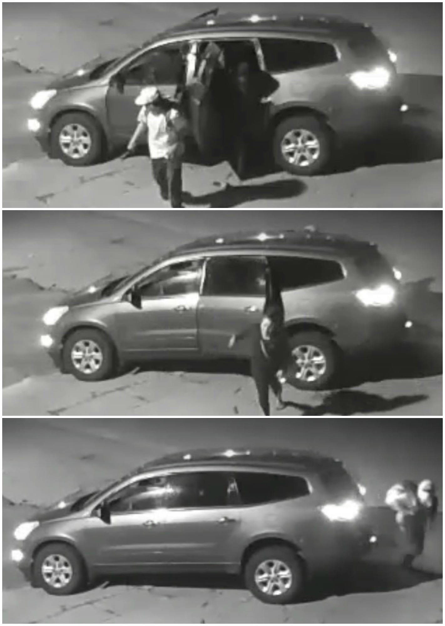 Do you recognize these three car thiefs who dumped a stolen car on Sunday Night