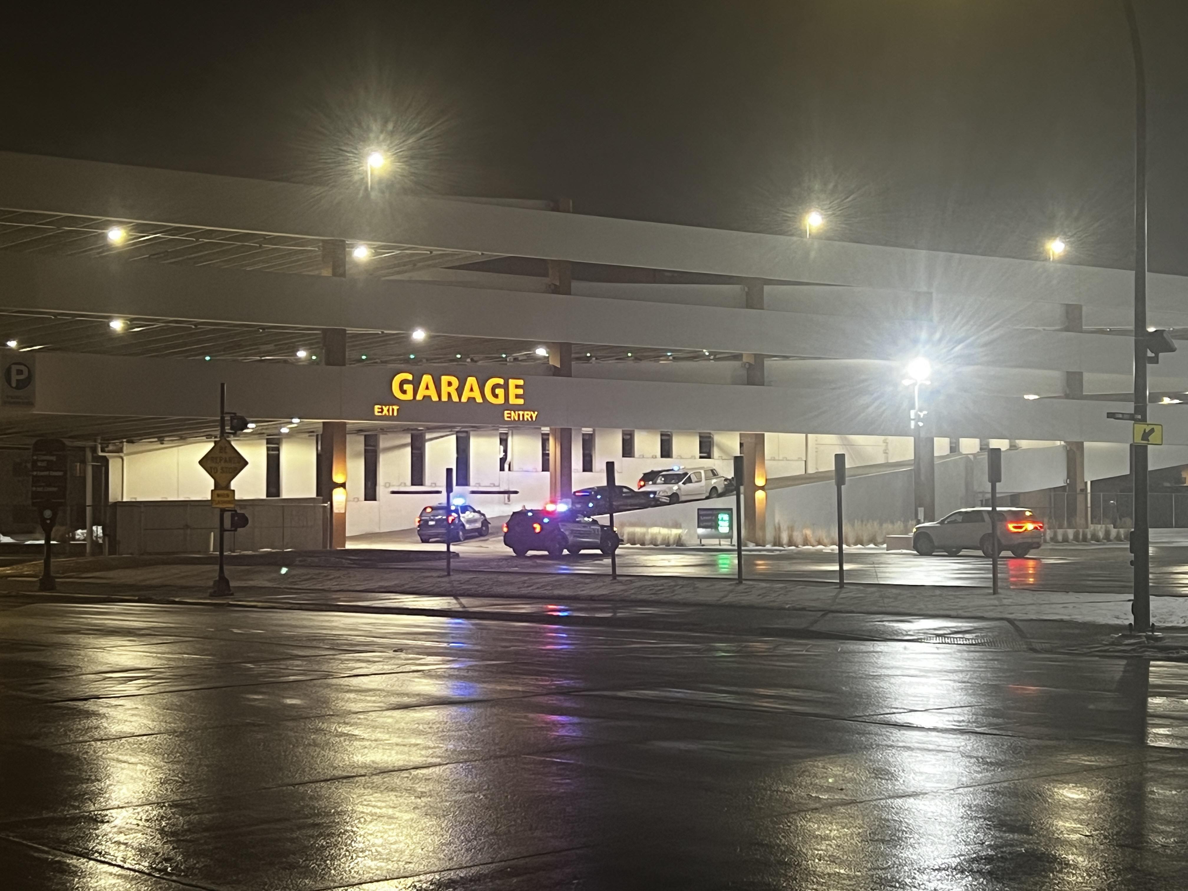 Sioux City Police Cruiser Struck by White Ford Truck in Hard Rock Parking Garage Shots Fired Shortly After