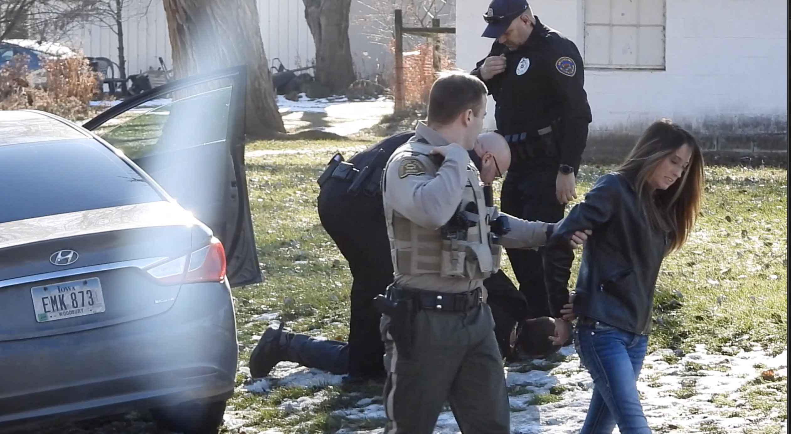 Sioux City Police setup to stop pursuit coming from Plymouth County of stolen vehicle