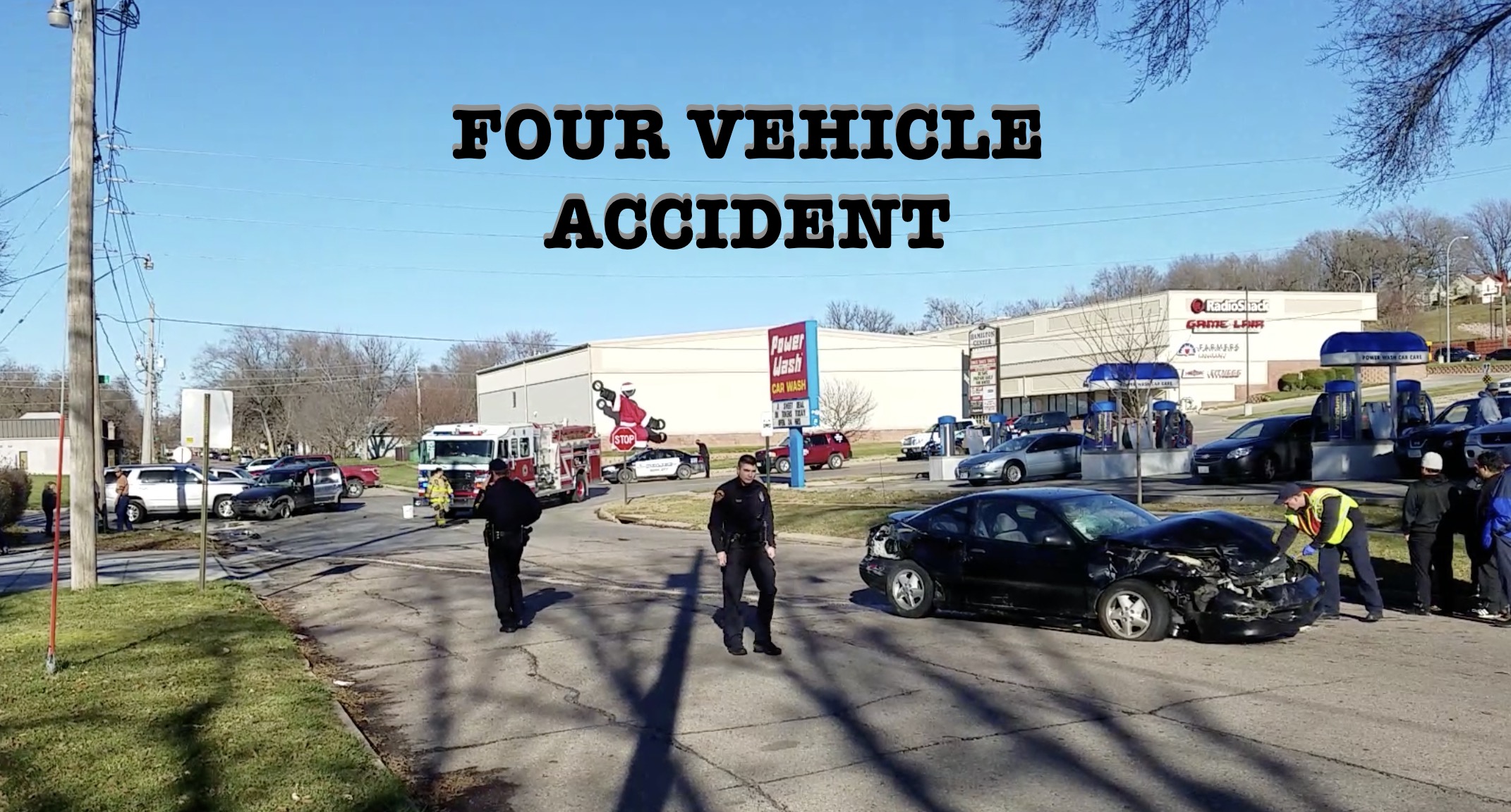 Four vehicle accident shuts down traffic for over an hour