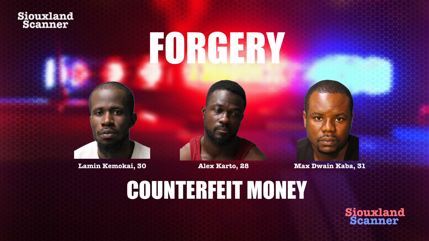 Three arrested after clerks catch them trying to pass fake fifty dollar bills