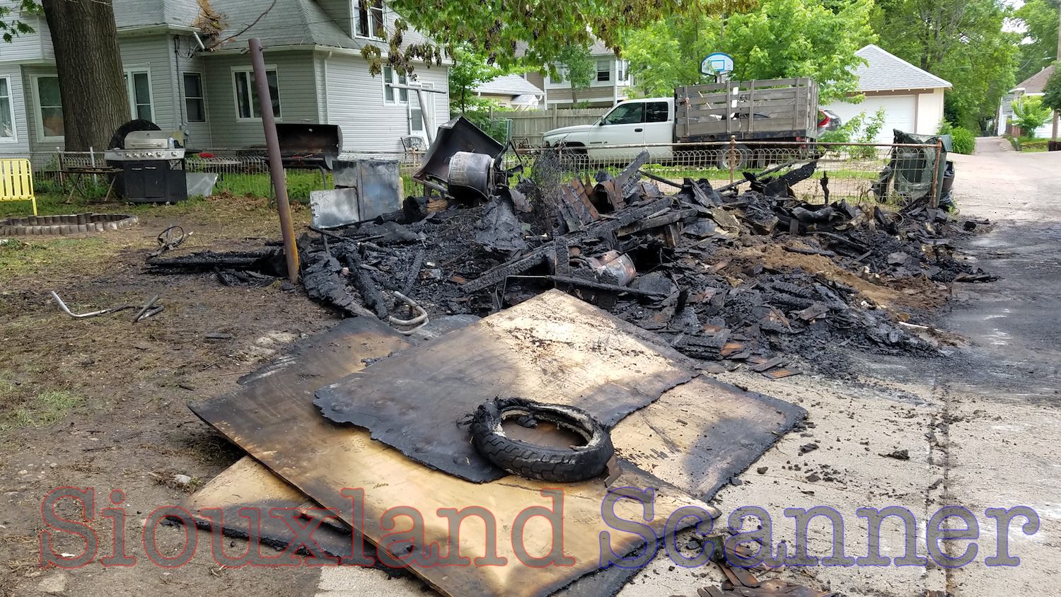 Garage fire on the 1700 Block of Rebecca