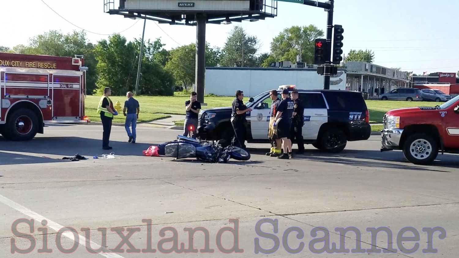 Motorcycle collides with turning car on Hamilton Boulevard