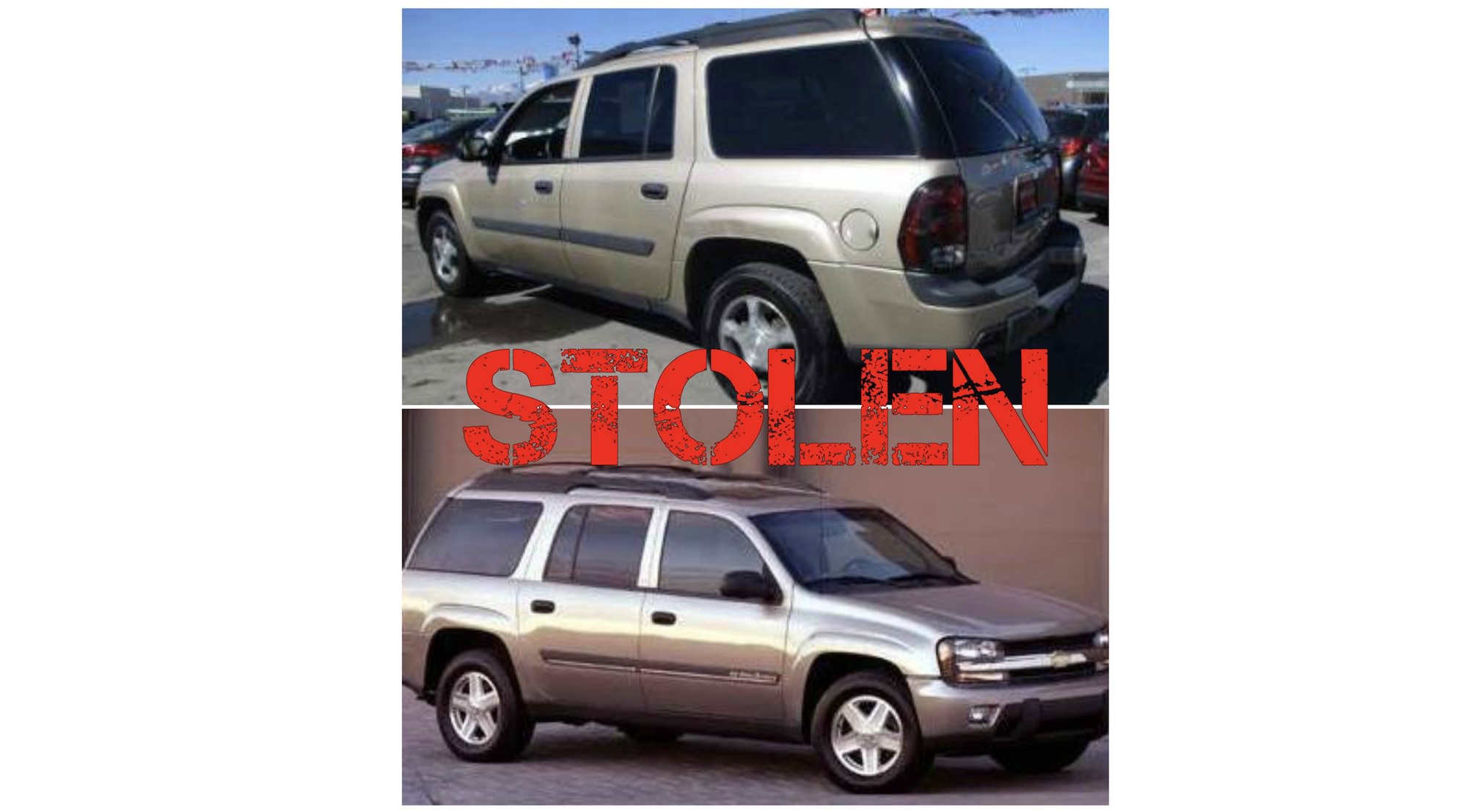 Stolen Gold Chevy Trailblazer from Jones Street in Sioux City