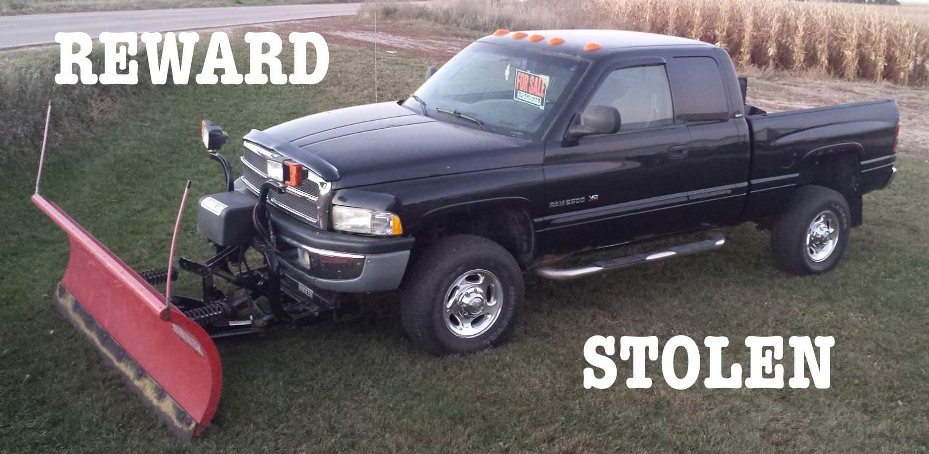 REWARD STOLEN 2001 Dodge Ram 2500 Plow Truck from Lawton